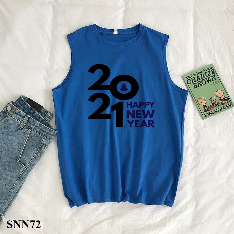 Áo Thun Nam Ba Lỗ Diện Tết HPNY 2021 Sắc Màu - SNN72