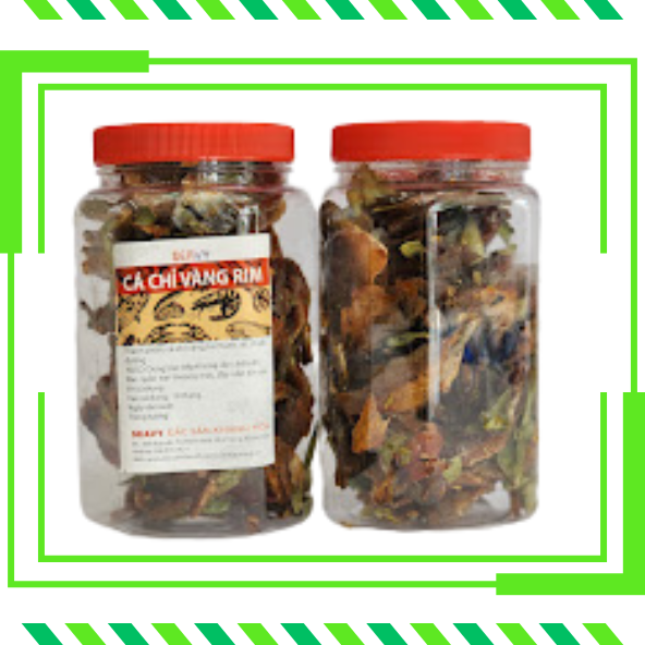 Khô cá chỉ vàng rim sốt lá chanh cay nhẹ, hộp 500gr - cá cơm khô nha trang