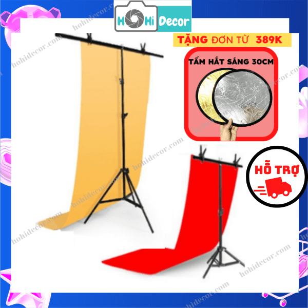 Khung Treo Phông Nền Chữ T Giá Treo Phông PVC Vải Giấy Chụp Ảnh Sản Phẩm Chân Dung Livestream - Hohidecor