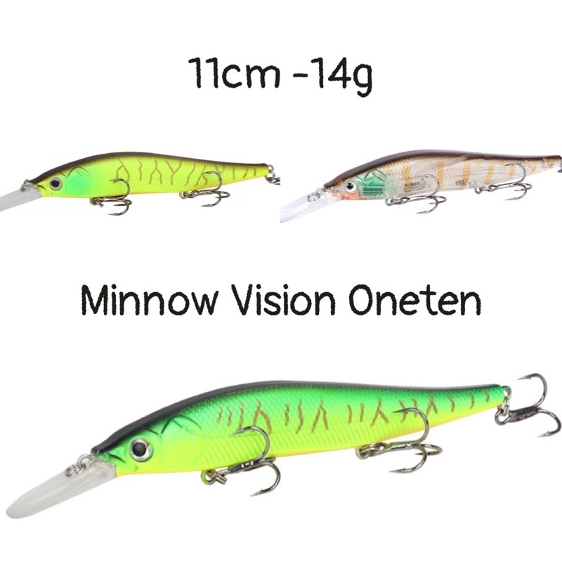 Mồi giả câu cá minnow vision oneten chuyên câu cá chẽm, vược , nhồng biển 14g-11cm