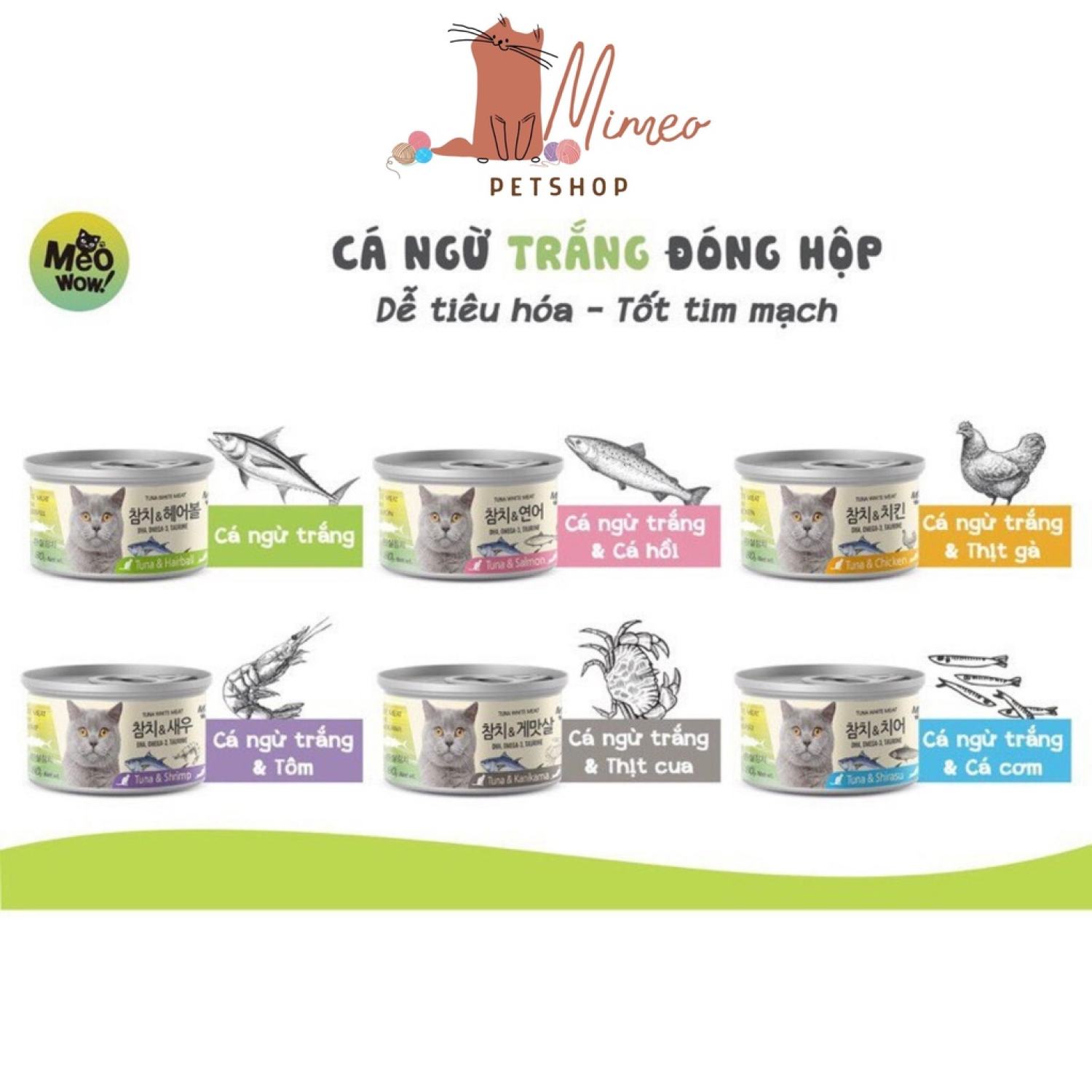 Pate mèo meowow lon 80gr