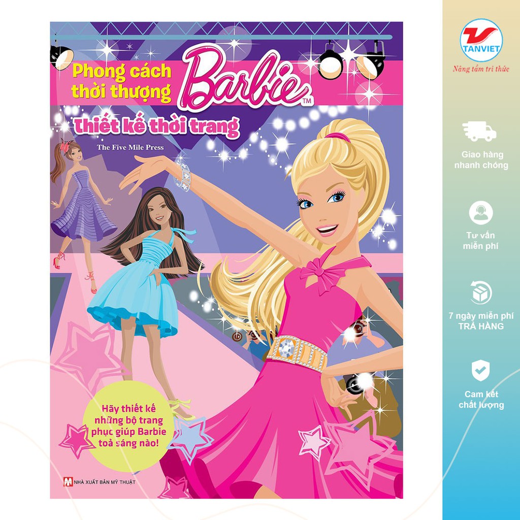 Tân việt - sách ghép hình - barbie thủ công dựng hình thời trang - phong cách thời thượng