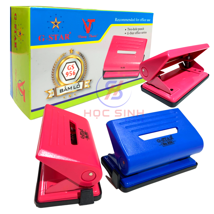 Máy bấm lỗ giấy gstar 956 size nhỏ bấm 2 lỗ công suất bấm 10 tờ