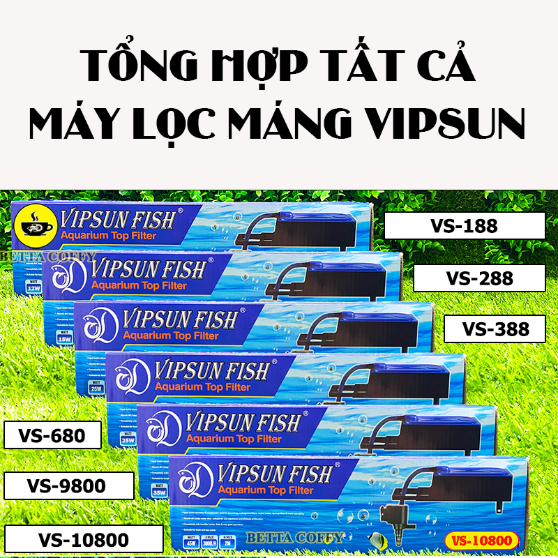 Máy Bơm Lọc Máng Hồ Cá Vipsun VS 188 - 288 - 388 - 9800 - 10800