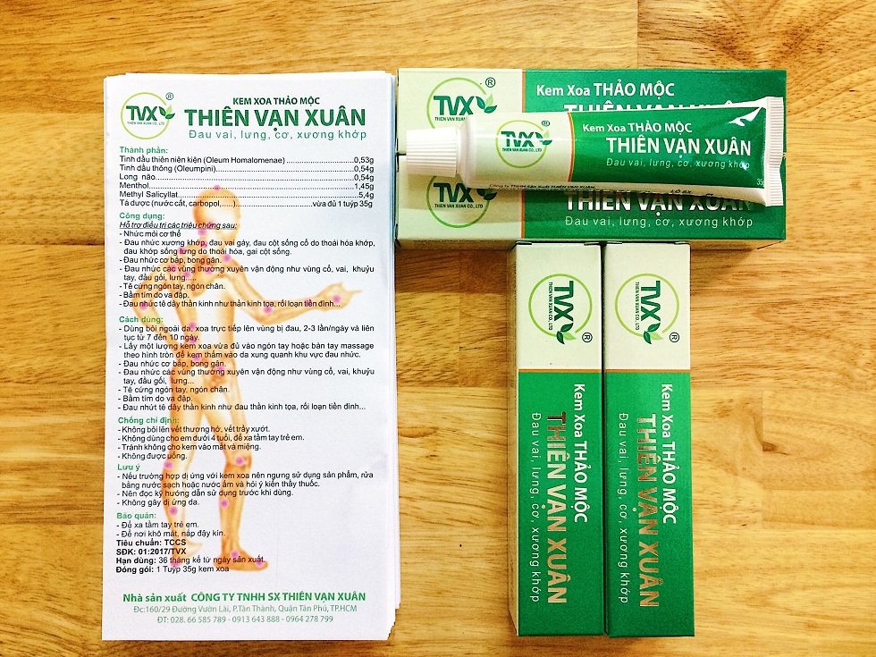 Kem xoa thảo mộc - thiên vạn xuân - kem xoa bóp thảo mộc đau nhức thiên vạn xuân