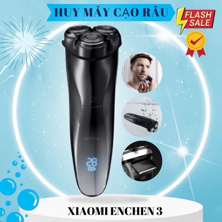 Máy cạo râu cao cấp Xiaomi Enchen Blackstone 3 Electric Shaver 3D, chống nước