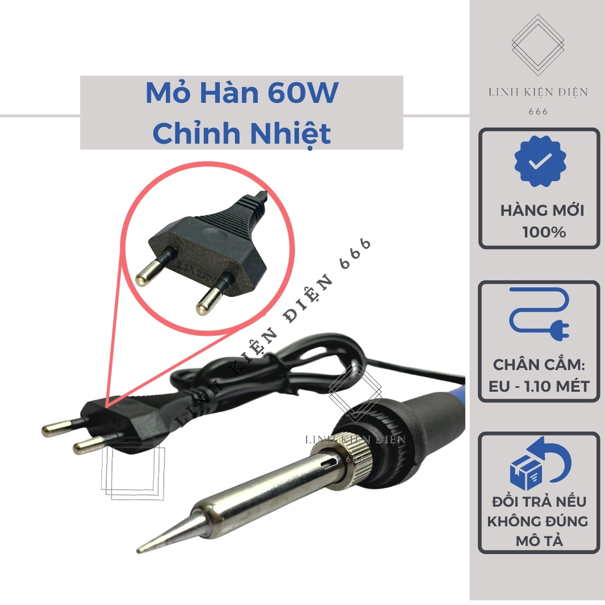 Mỏ hàn chì 60w hàn thiếc mini điện tử chỉnh nhiệt MH60WCNNTH