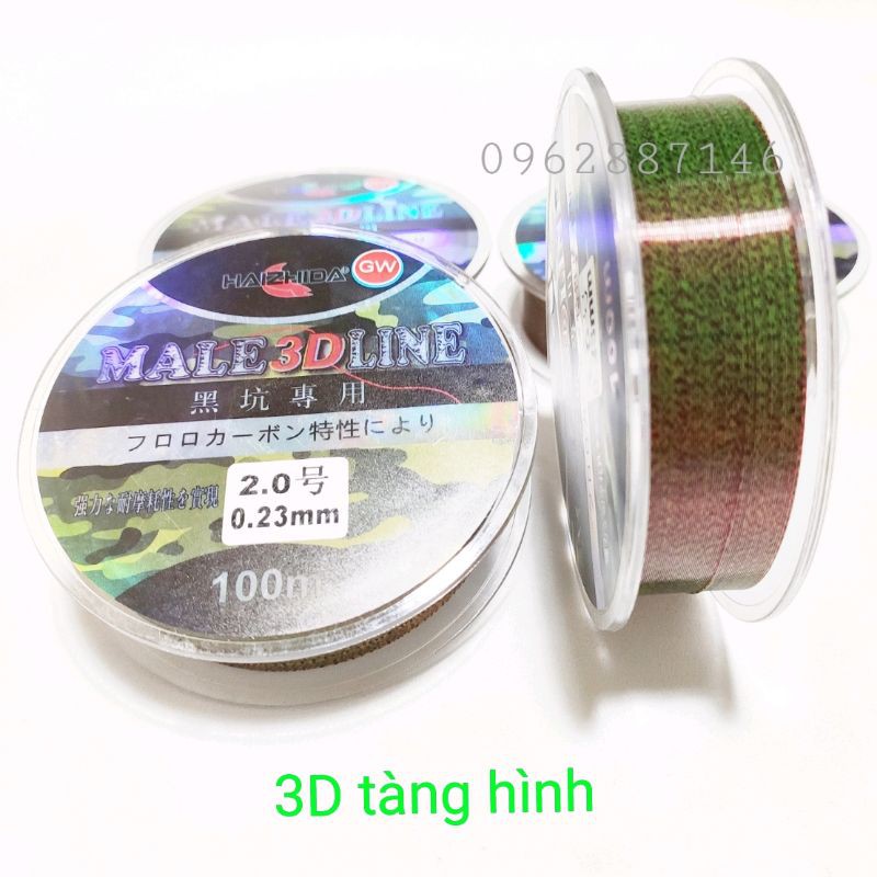 Cước câu cá 3d 100m cao cấp