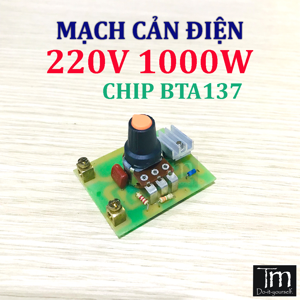 Mạch cản điện dimmer 1000w bta137