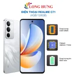 Điện thoại Realme C71 (4GB/128GB) - Hàng chính hãng - Tần số quét 90Hz, hiệu năng ổn định với chip T612, Pin lớn 5000mAh