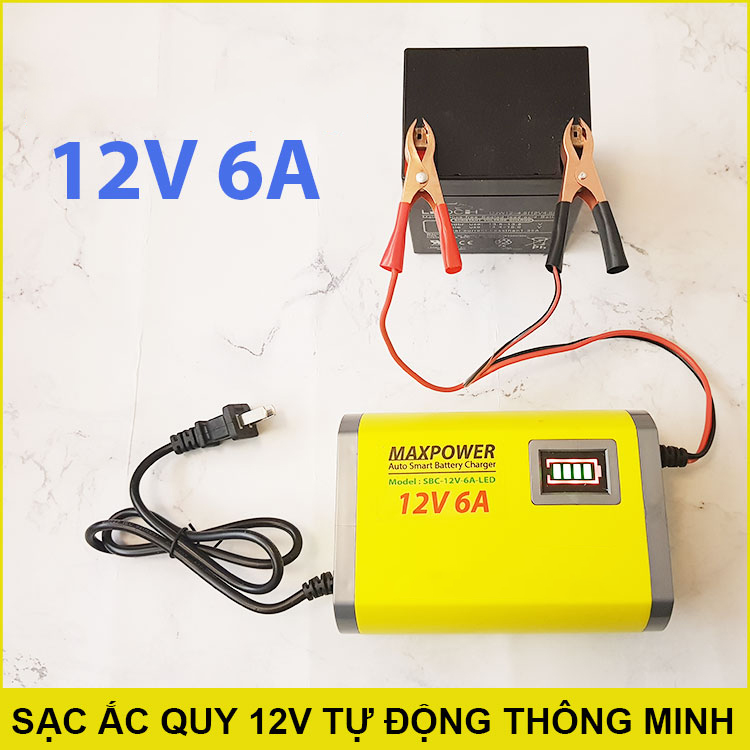 Bộ sạc bình Acquy thông minh tự động ngắt 12V cho xe Ô tô, xe máy Ổn định dòng điện sạc, điện áp cao. Bảo vệ quá tải, quá dòng bảo đảm tuổi thọ cho acquy
