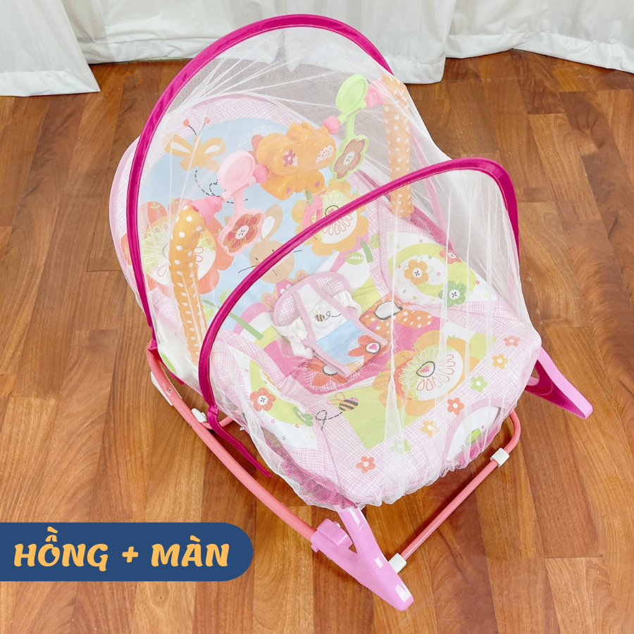 Ghế rung đa chế độ phát nhạc có đồ chơi cho bé TiiBaby - 9