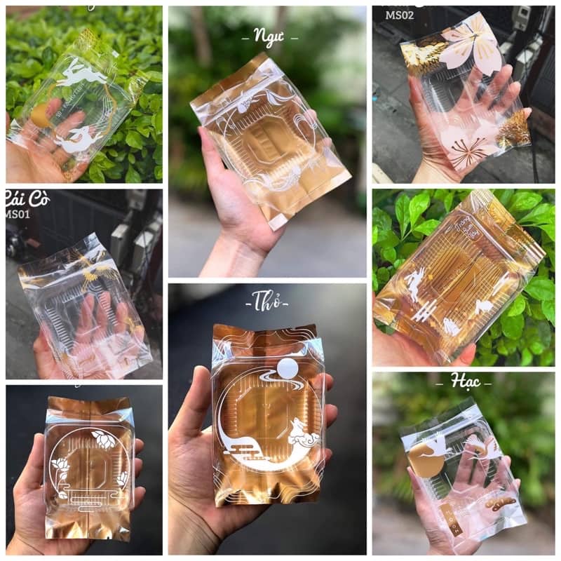 Set 10 khay+ túi đựng bánh trung thu 100g/150g/200g
