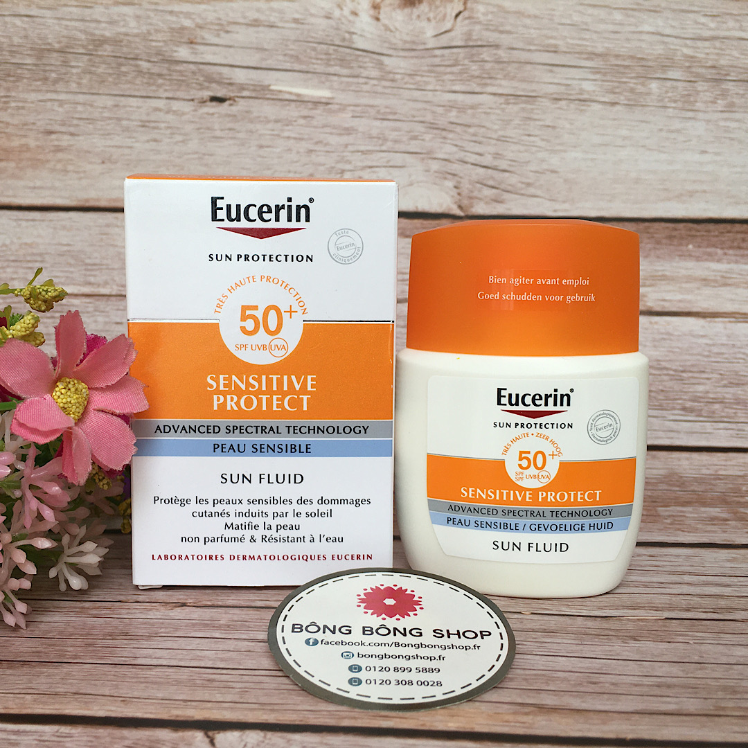 Kem chống nắng Eucerin Sensitive Protect Sun Fluid SPF50+ cho mọi loại da