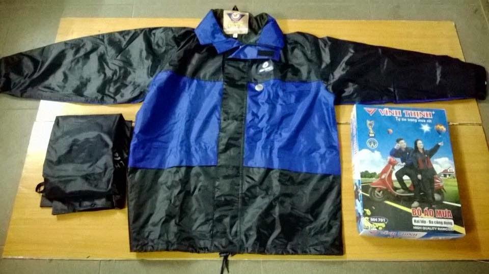 Bộ quần áo mưa cao cấp Vĩnh Thịnh Chống thấm 2 lớp tốt