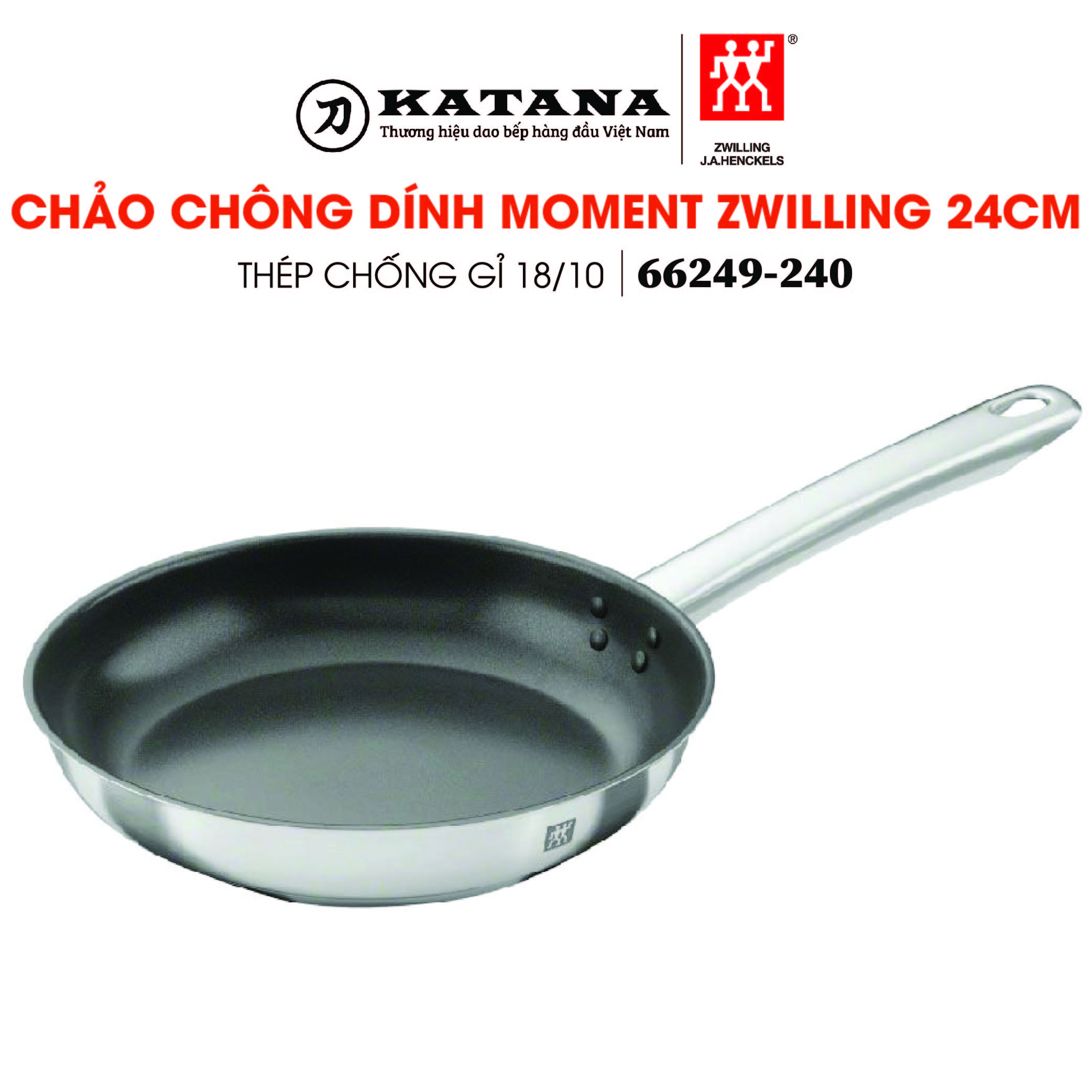 Zwilling - chảo inox chống dính moment - 24cm