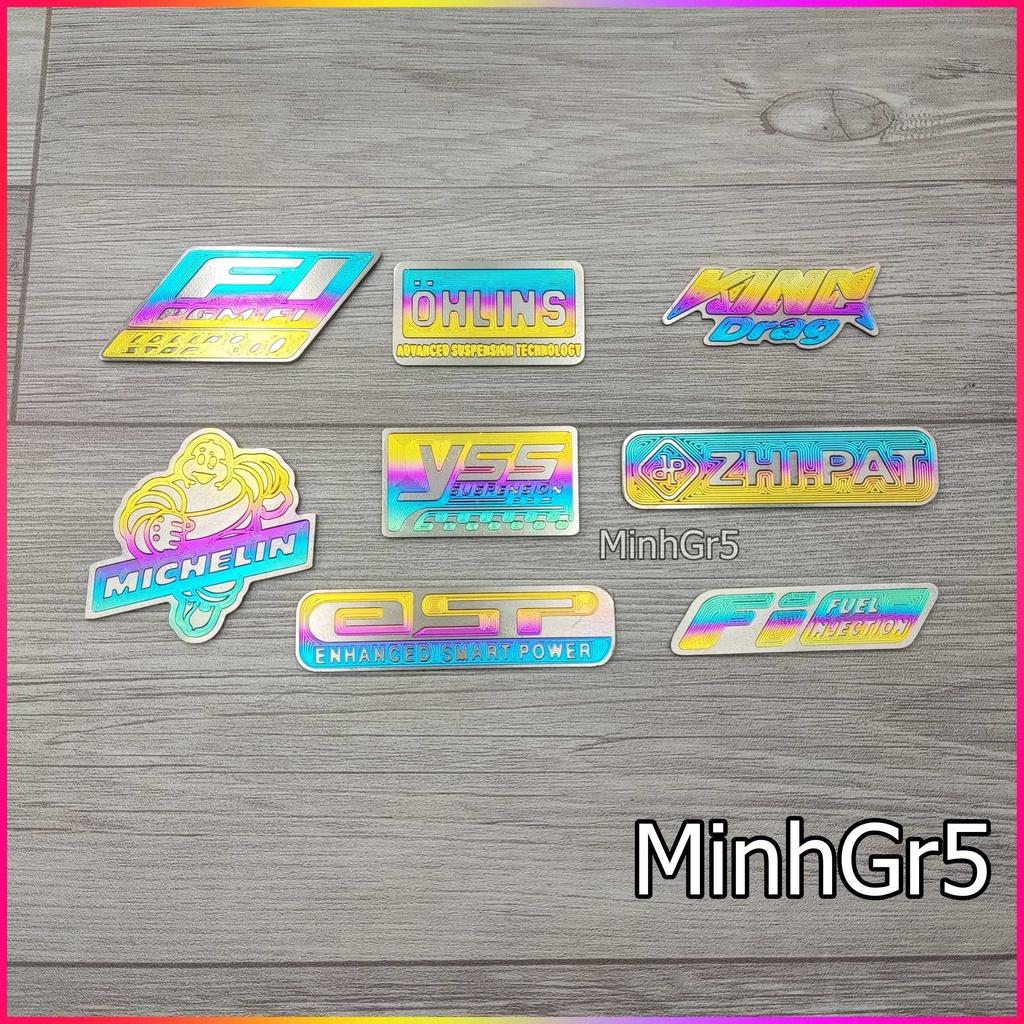 Logo tem sticker titan gr5 biker kiểu racing zhipat rcb