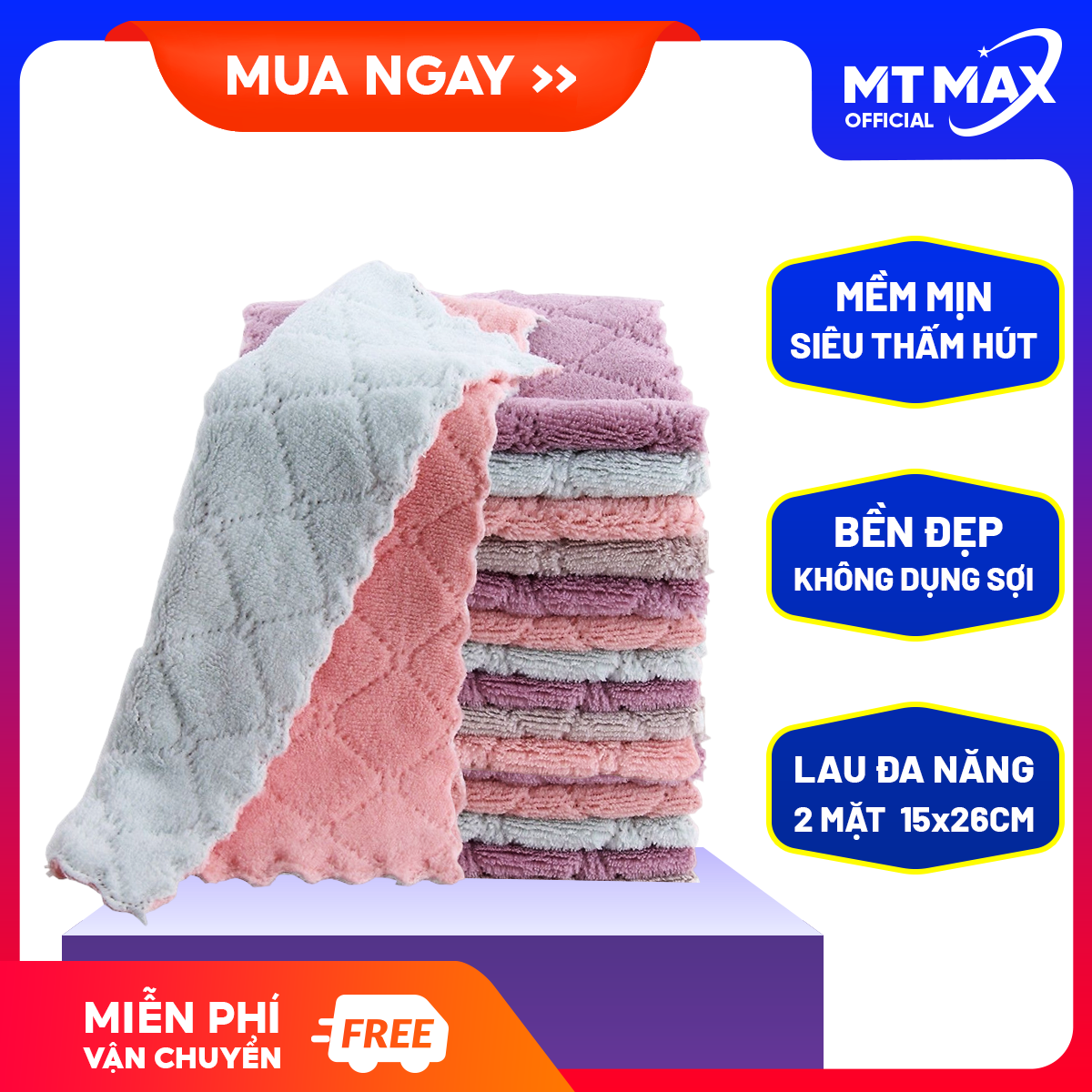 Khăn lau bếp đa năng siêu thấm, Khăn lau bếp siêu thấm, Khăn lau bếp siêu sạch, Khăn lau dĩa, Khăn lau đa năng