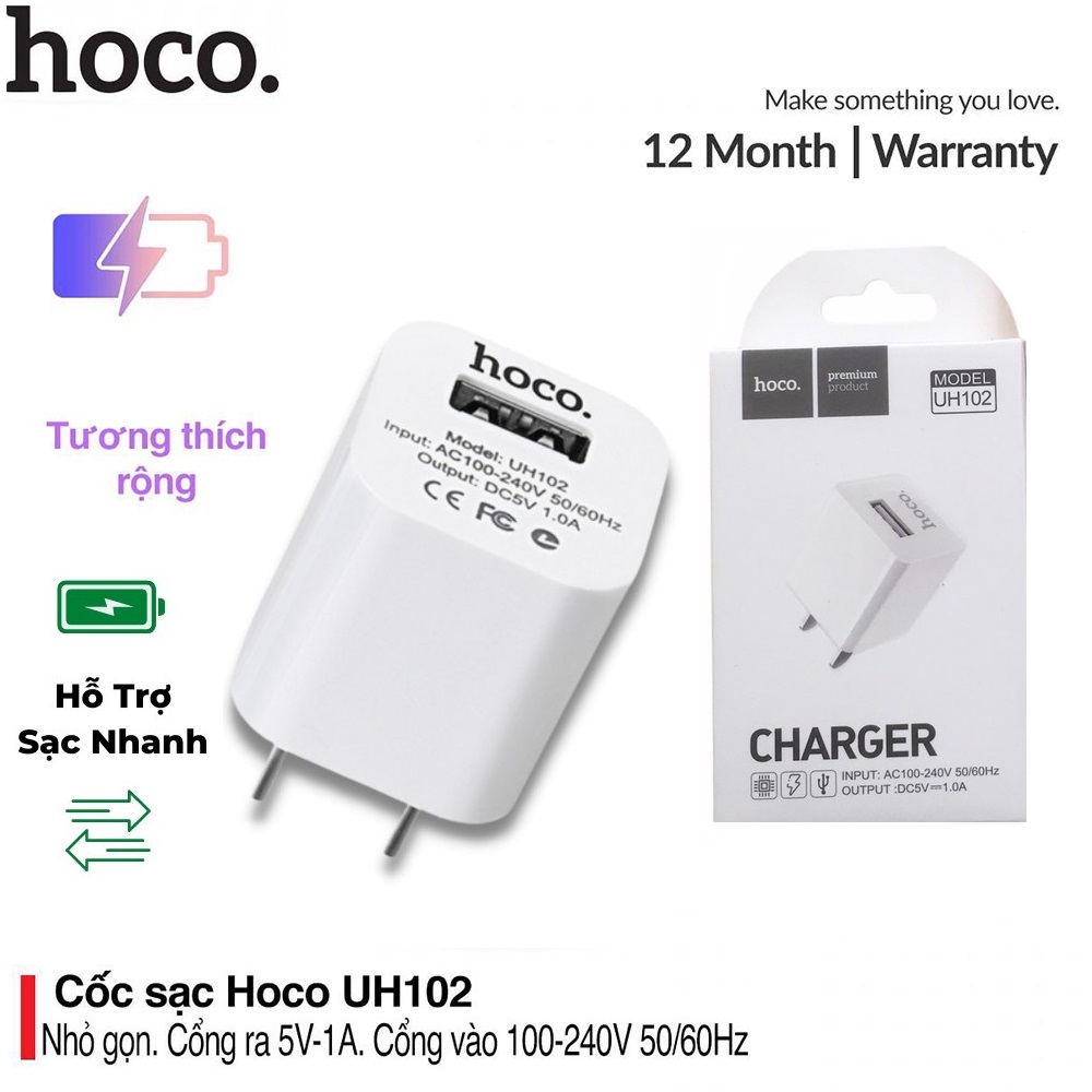 Củ sạc Hoco Uh102 sạc nhanh  cao cấp cho các loại điện thoại