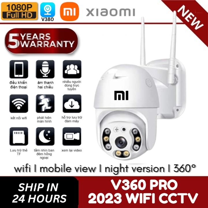 XIAOMI Camera An Ninh CCTV V380 HD 1080P Wifi Không Dây Chống Thấm Nước Hỗ Trợ Tầm Nhìn Ban Đêm