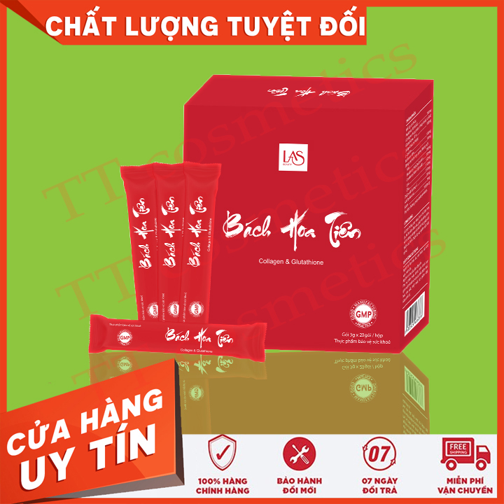 [100% Chính Hãng] bách hoa tiên Las Beauty cốm uống collagen đẹp da hộp 20 gói