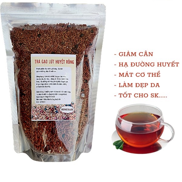 Trà Gạo Lứt Huyết Rồng, trà gạo lứt ĐẬU ĐEN LÒNG XANH và ĐẬU ĐỎ Giảm Cân và Thanh Lọc Cơ Thể - 1KG