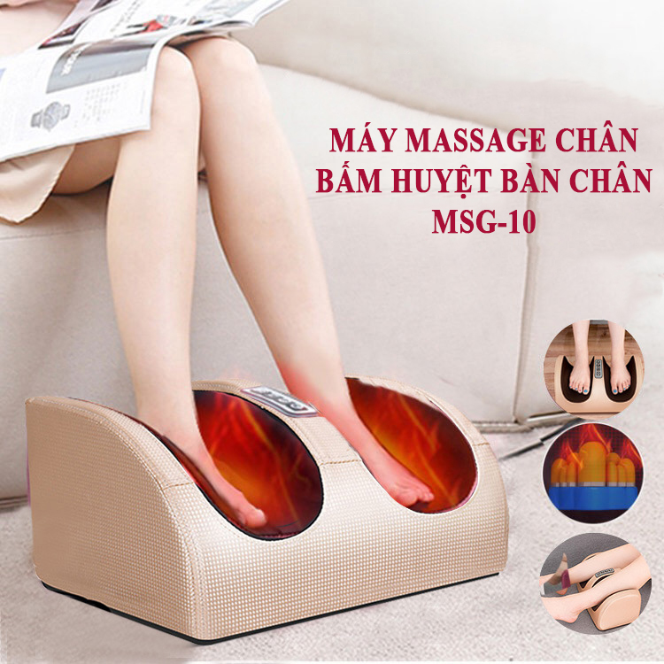 Máy massage bàn chân tự động - ms10- cơ chế hồng ngoại, ấn huyệt, xoa bóp thư giãn thoải mái.chính hãng maric.