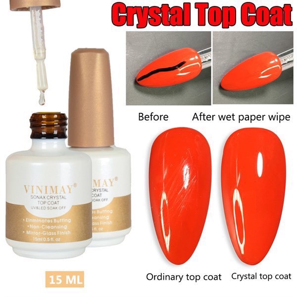 Top bóng kim cương Vinimay 15ml - Top coat mới chống nước bền hơn 35 ngày