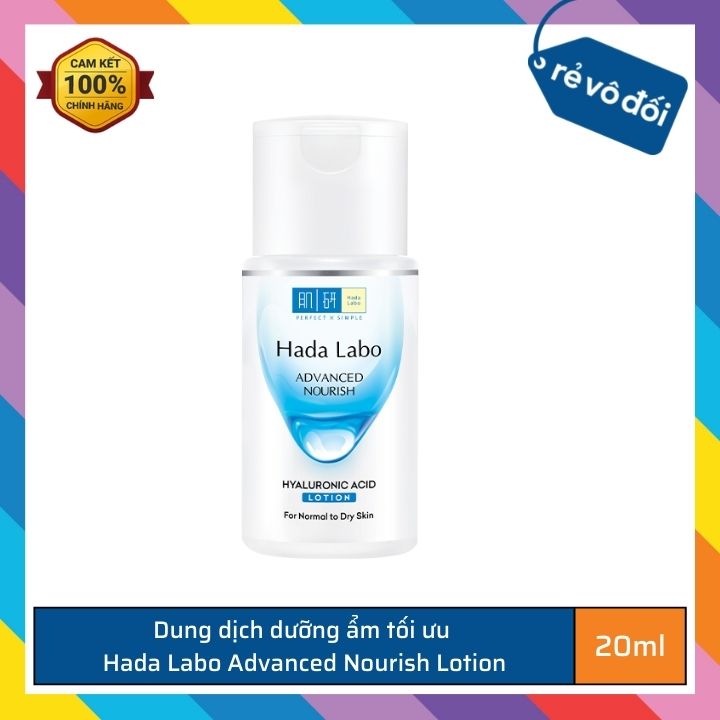 Dung dịch dưỡng ẩm tối ưu Hada Labo Advanced Nourish Lotion cho da thường và da khô 20ml