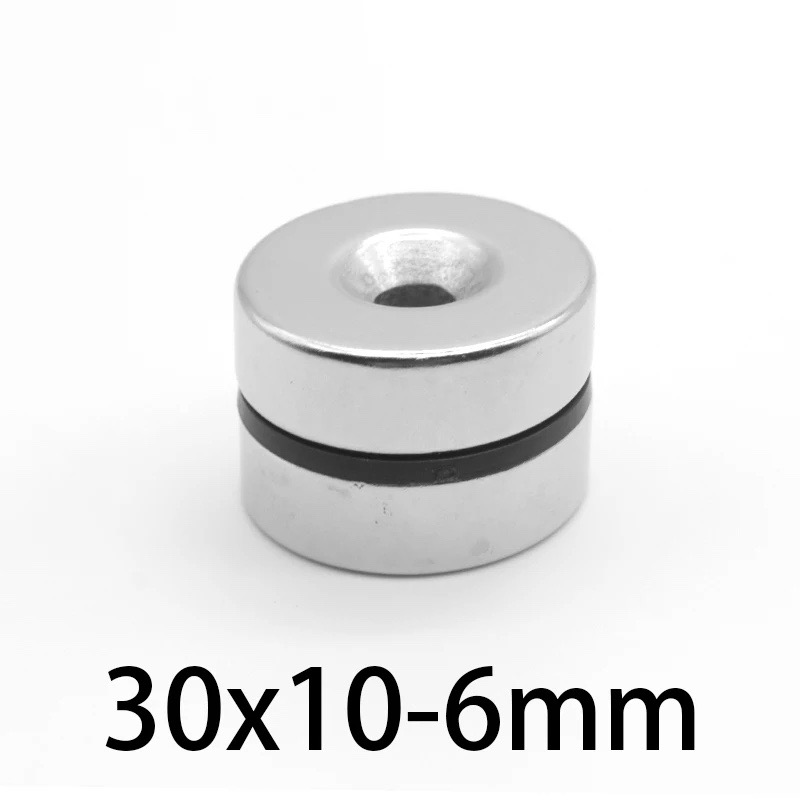 Nam châm lực hút mạnh kích thước 30x10 lỗ 6mm