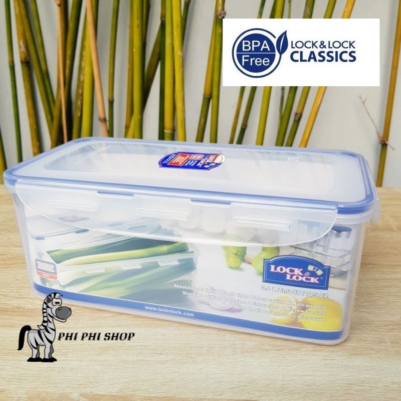 [HCM]Hộp nhựa lớn Lock&Lock Classic đựng thực phẩm dung tích 3.4L có vĩ tách nước chống thấm ngược HPL848