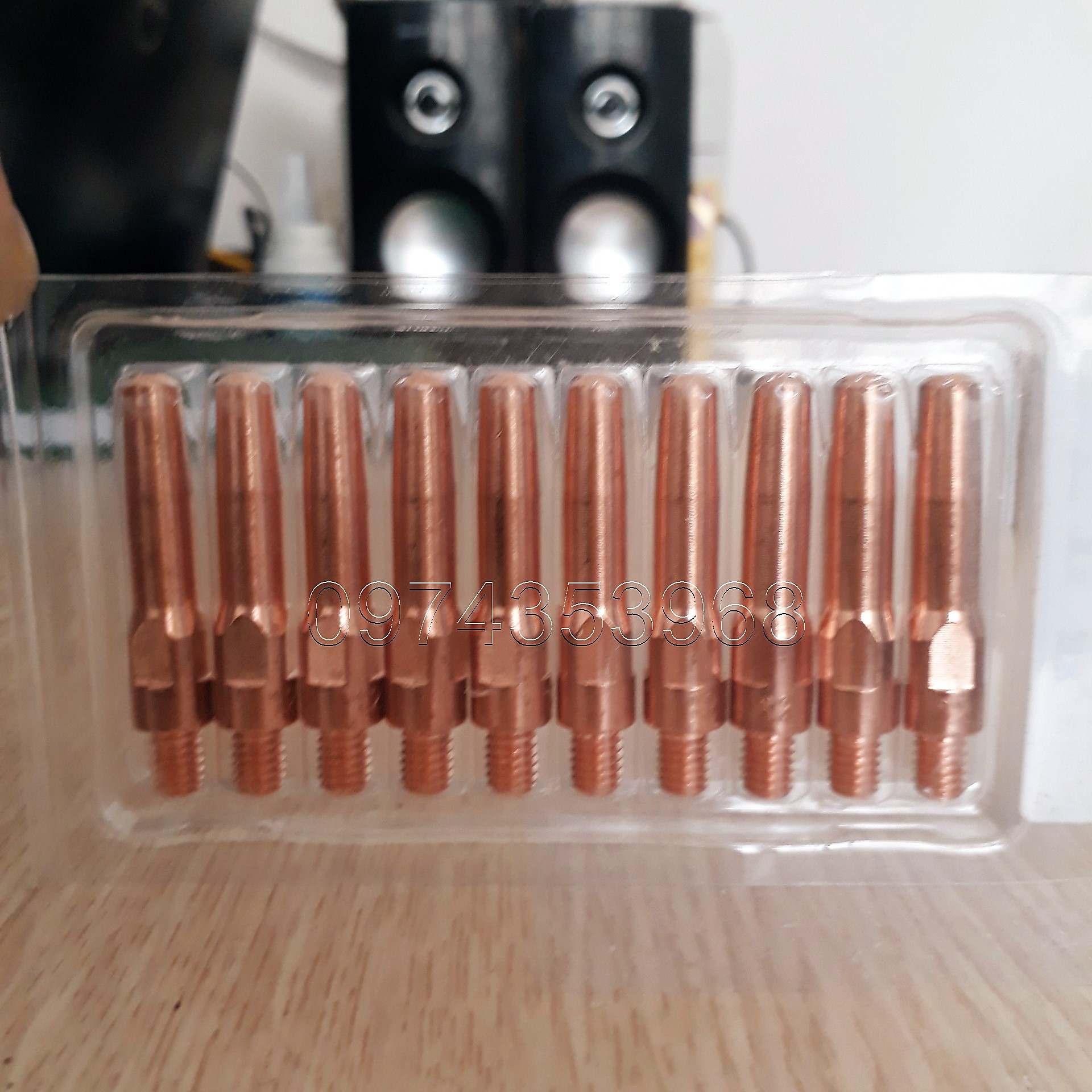 Bép hàn mig m6x45x0.8-1.6mm - vỉ 10 cái