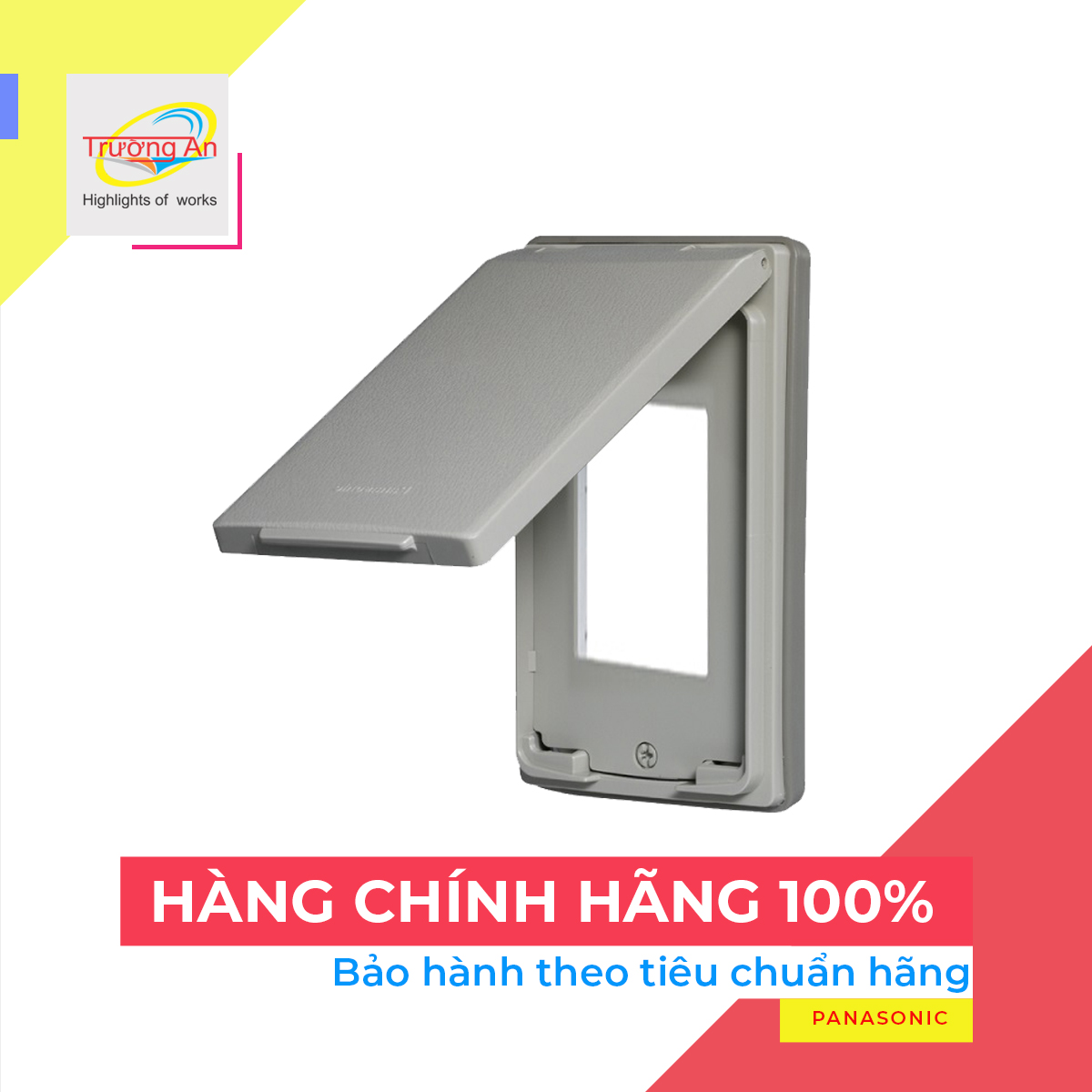Mặt 3 thiết bị có nắp che mưa Panasonic WEG7903 - Hàng chính hãng, bảo hành 24 tháng