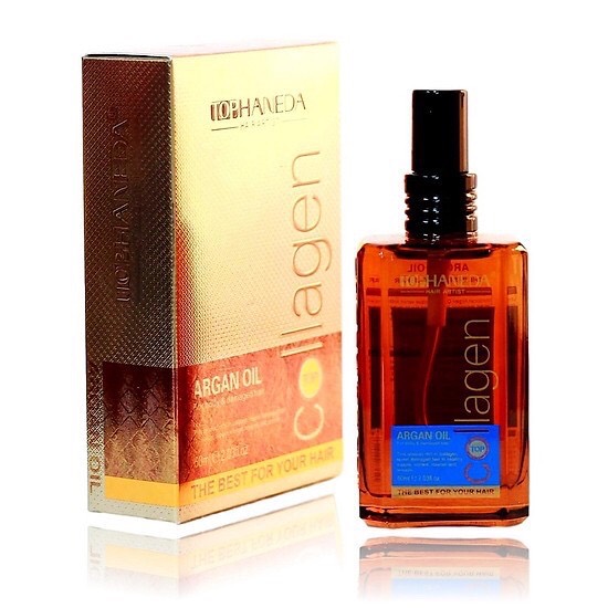Chính Hãng - Tinh dầu dưỡng tóc khô yếu Haneda Collagen Argan Oil 60ml