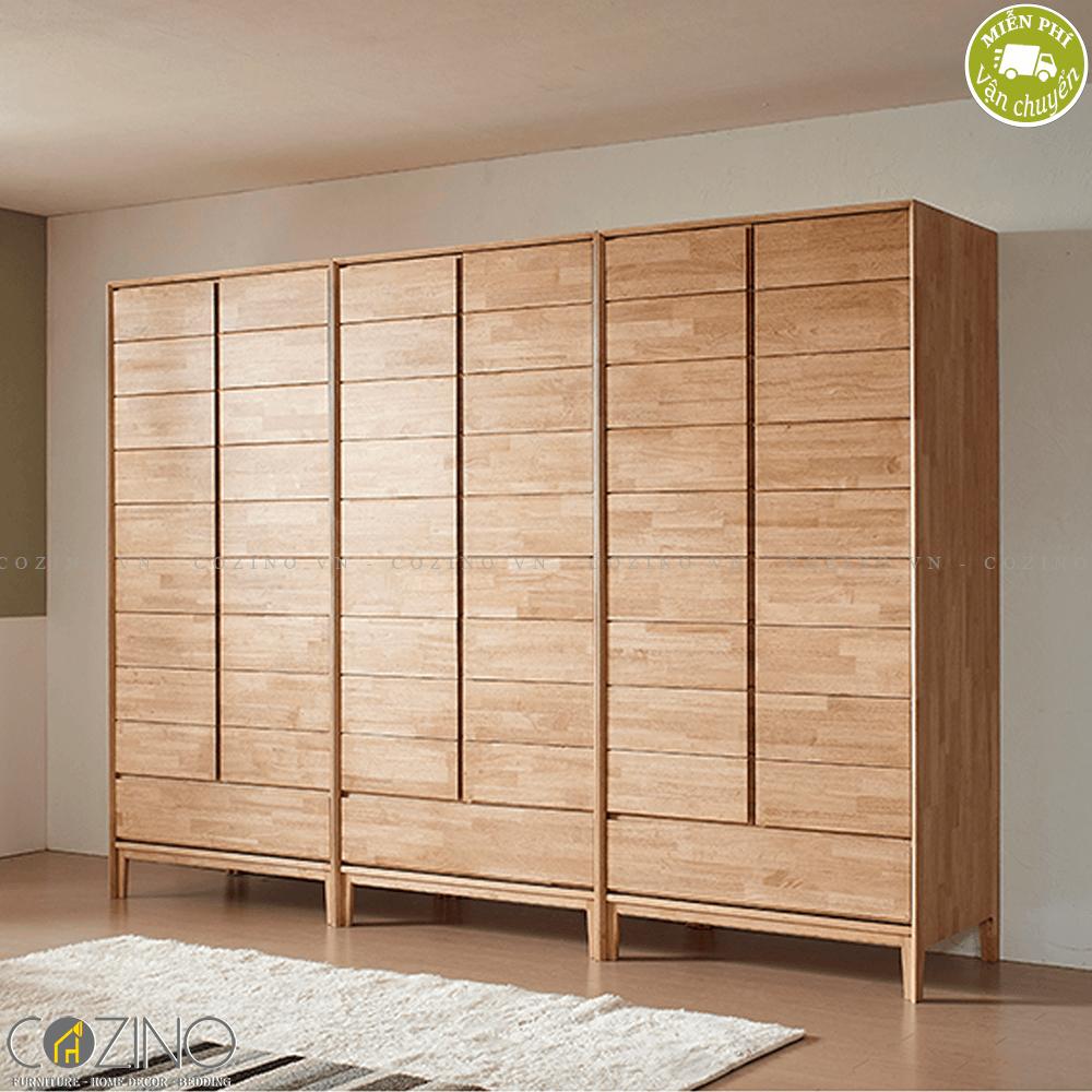 Tủ quần áo Poppy gỗ cao su