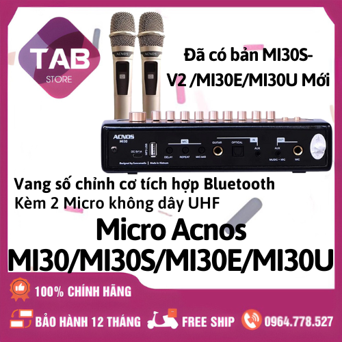 Micro Vang Số Chỉnh Cơ Acnos MI30/MI30S/MI30E/MI30U Chính Hãng - Bảo Hành 12 Tháng