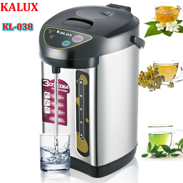 Bình thuỷ điện, bình đun nước siêu tốc tiết kiệm điện Chính Hãng Kalux có quai xách tiện lợi