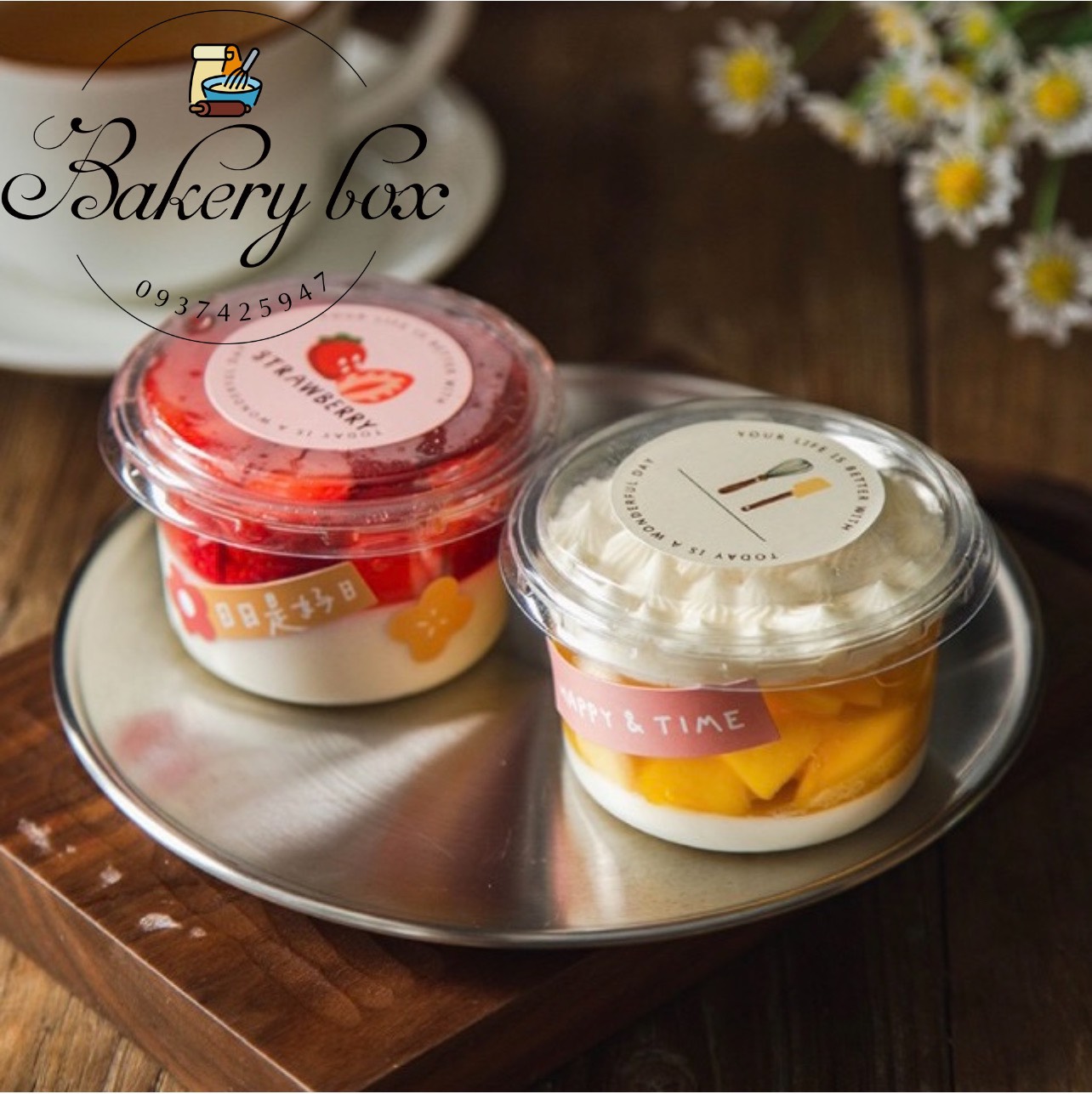 50 hủ nhựa tròn xy583 - 150ml đựng bánh lạnh - pudding - tiramisu - oreo cheesecake