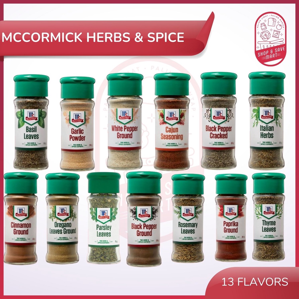 Lá Thơm Gia Vị Khô Ghiền McCormick: Thyme, Rosemary, Basil, Parsley, Oregano 12gr/ Lá Gia Vị Hỗn Hợp McCormick - Nhập Khẩu Úc