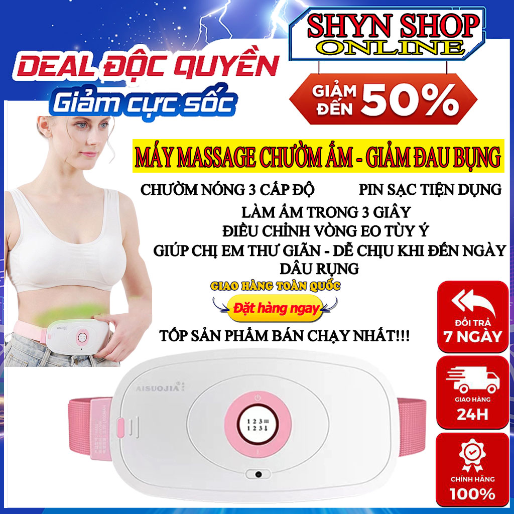 Máy massage làm ấm bụng aisuojia, đai đeo giảm đau bụng kinh nguyệt, làm ấm tử cung cho phụ nữ đến kì kinh nguyệt, mát xa làm ấm bụng giảm đau bụng đau lưng cho phụ nữ đến kì, chườm nóng giảm đau bụng kinh