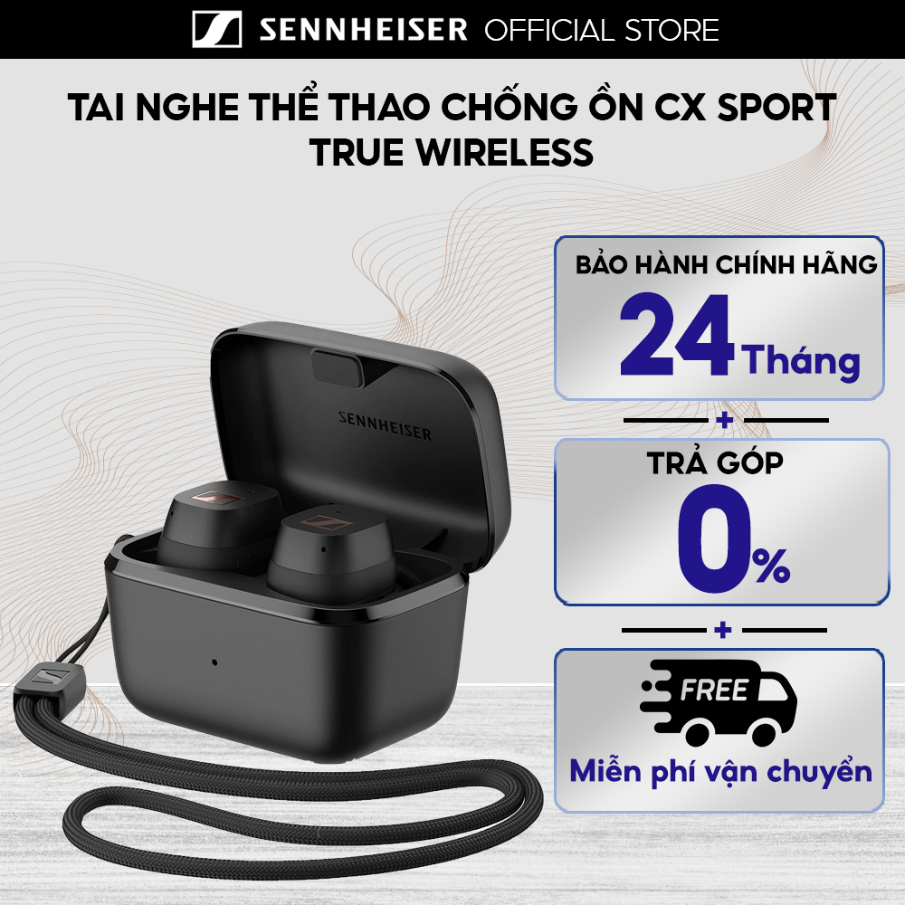Tai nghe hãng sennheiser sport true wireless - bảo hành chính hãng 2 năm