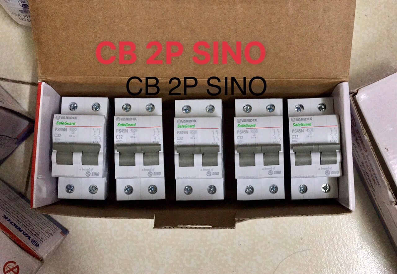 SINO - Cầu dao Aptomat MCB CB 2P 2 Pha 2 tép Sino 16A 20A 25A 32A 40A 50A 63A Chính ngạch