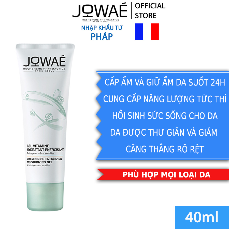 Gel hồi sinh sức sống cho da dưỡng ẩm JOWAE mỹ phẩm thiên nhiên từ Pháp VITAMIN- RICH ENERGIZING MOISTURIZING 40ml