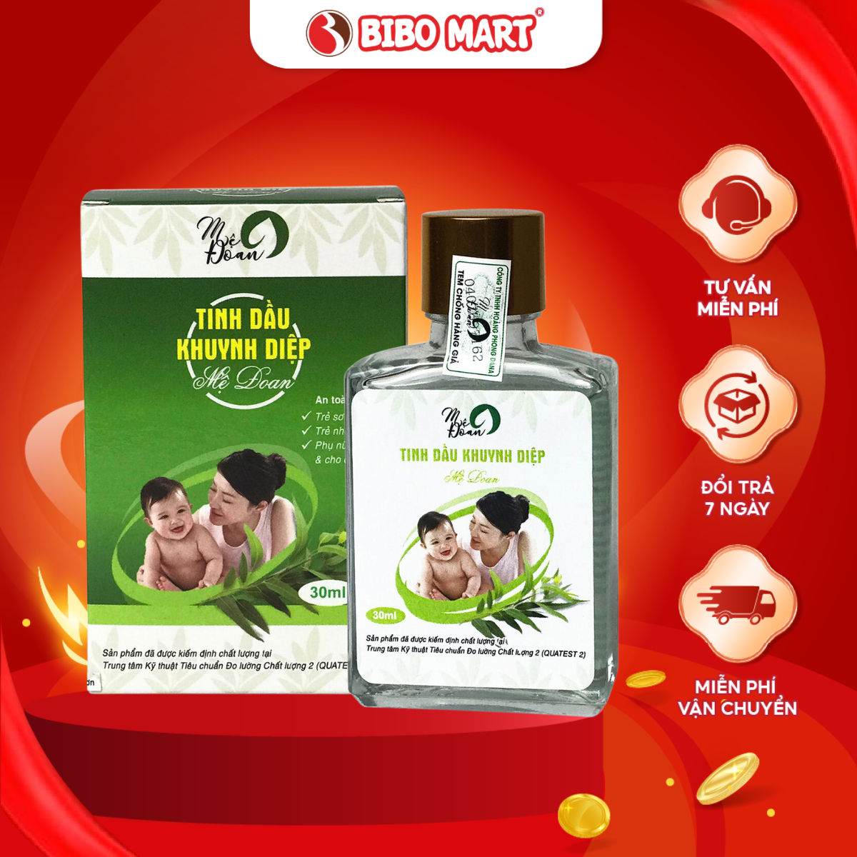 Tinh Dầu Khuynh Diệp Mệ Đoan Giúp Giữ Ấm Cơ Thể Ngăn Ngừa Côn Trùng Chiết Xuất Tự Nhiên An Toàn Cho Bé - Bibo Mart