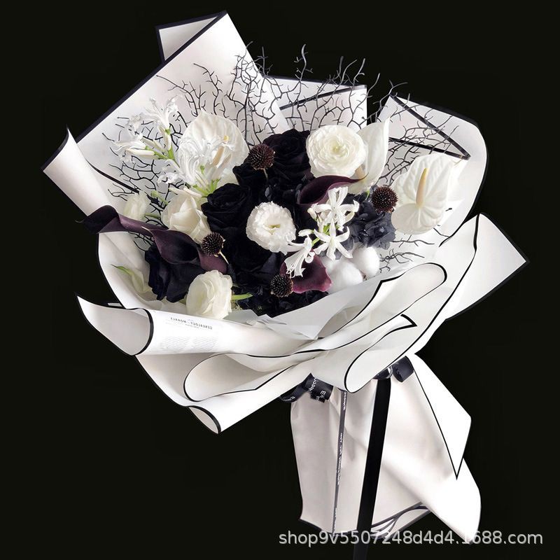 🌼Giấy Bó Hoa🌼 20 tờ giấy bóng mờ viền trắng/đen