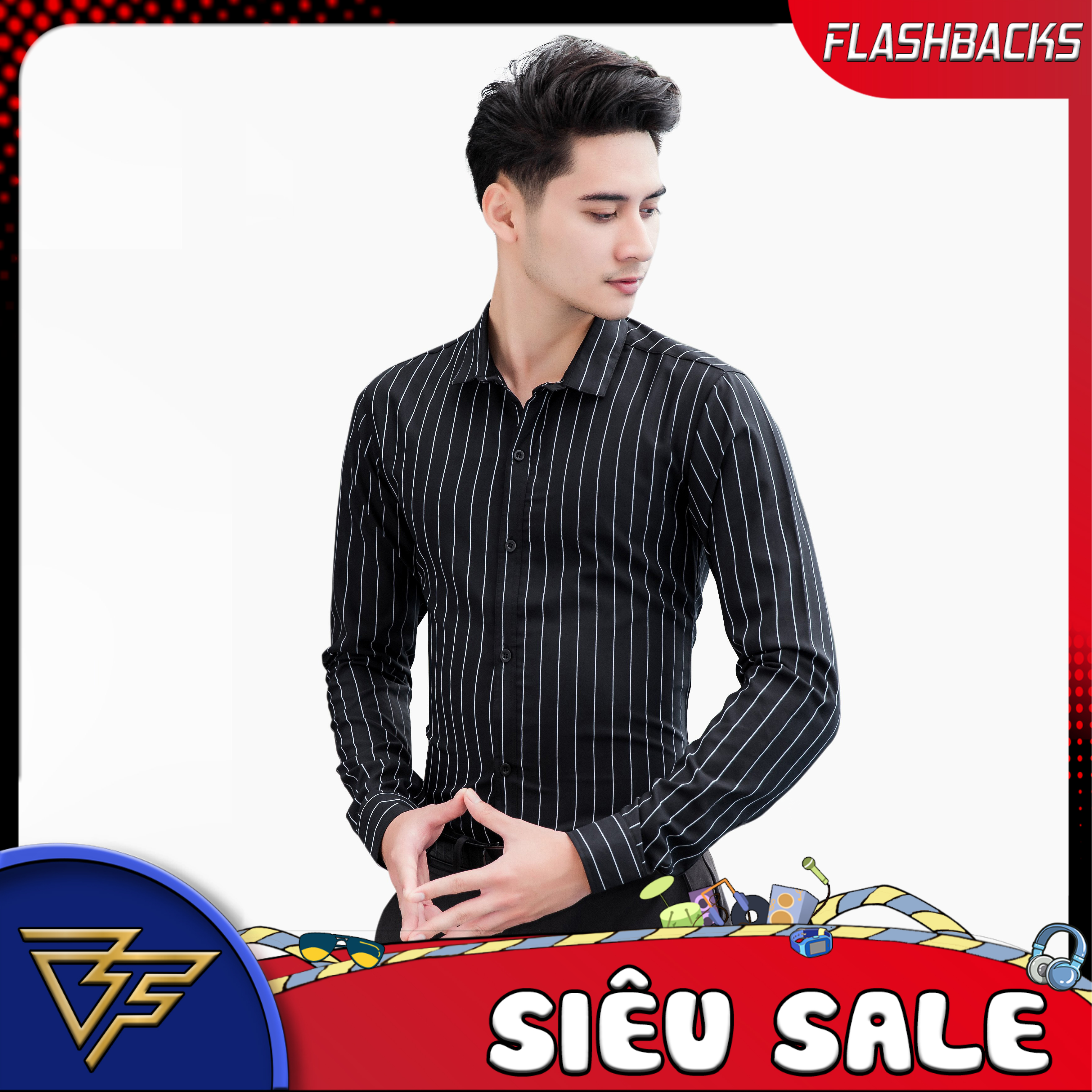 Áo Sơ Mi Nam Dài Tay Kẻ Sọc Phong Cách Thời Trang Công Sở Nam Tính