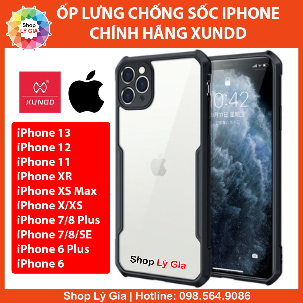 Ốp lưng chống sốc XUNDD cho iPhone 14 Pro Max/14 Plus/13 Mini/12/11/ X / XR / XS Max / 8 / 7/ 6