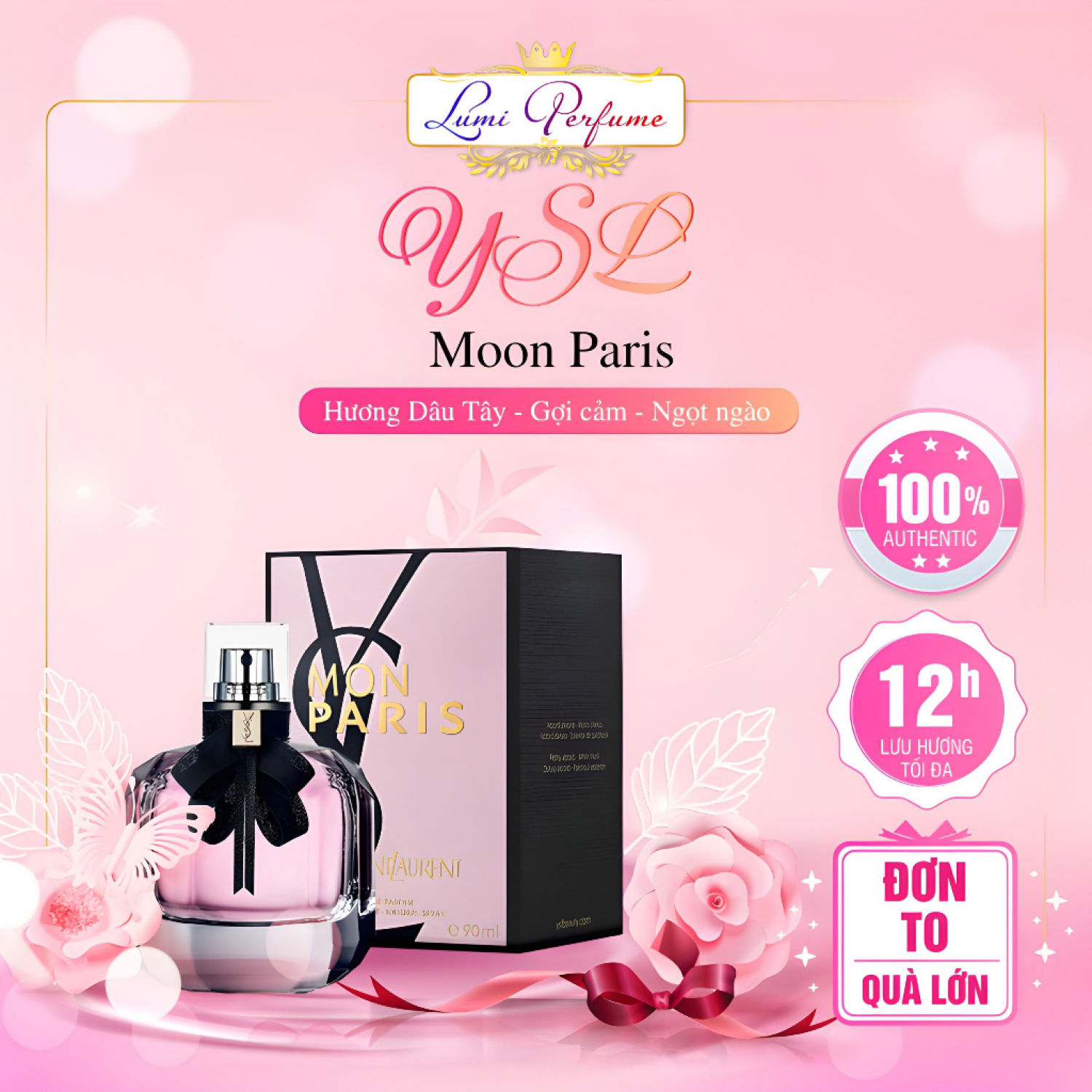 Nước hoa nữ ʏsʟ Mon Paris Edp - Mùi hương quyến rũ ngọt ngào giữa lòng Paris - LumiPerfume