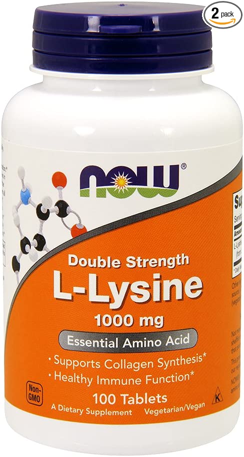 Now L- Lysine 1000mg - Viên uống hỗ trợ giảm mụn nội tiết tố, tăng sức đề kháng, tổng hợp collagen 100 viên