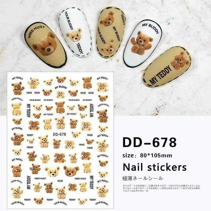 Sticker Dán Nail Trang Trí Chăm Sóc Móng shopinail